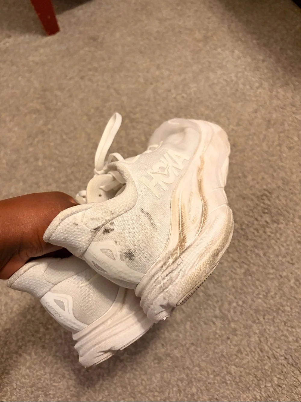Hoka All-White Running Sneakers
